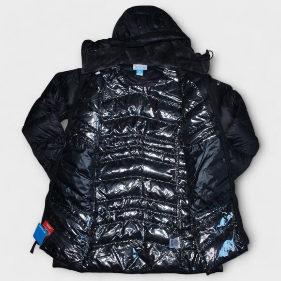 Columbia Autumn Park Down MID  Omni Heat woman black jacket Plus Size - Picture 5 of 12